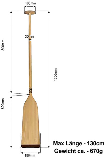 John Paddle Drachenboot Paddel aus Holz